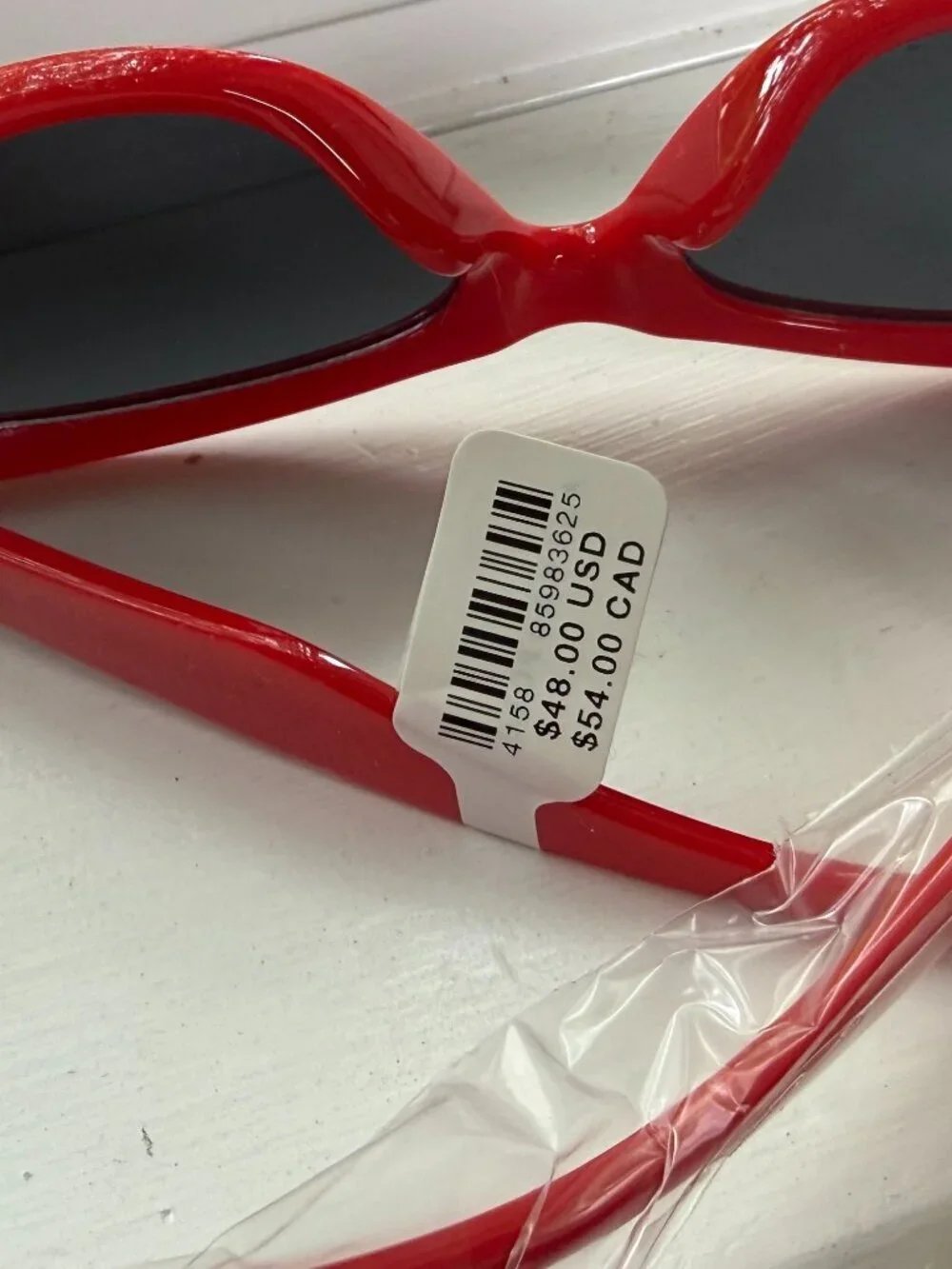 NWT Anthropologie I-Sea Chunky Red Cat Eye Sunglass